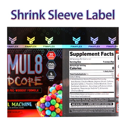 Custom Shrink Sleeve Labels for Supplement