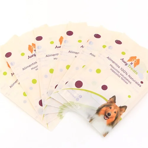 1-2- Custom printed Pet Food Bag Dog Treat Pouch
