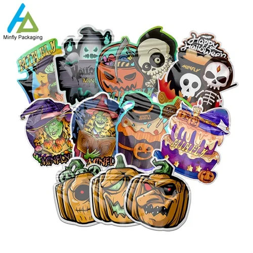 Halloween Design-custom printed shaped bags pouches-honest